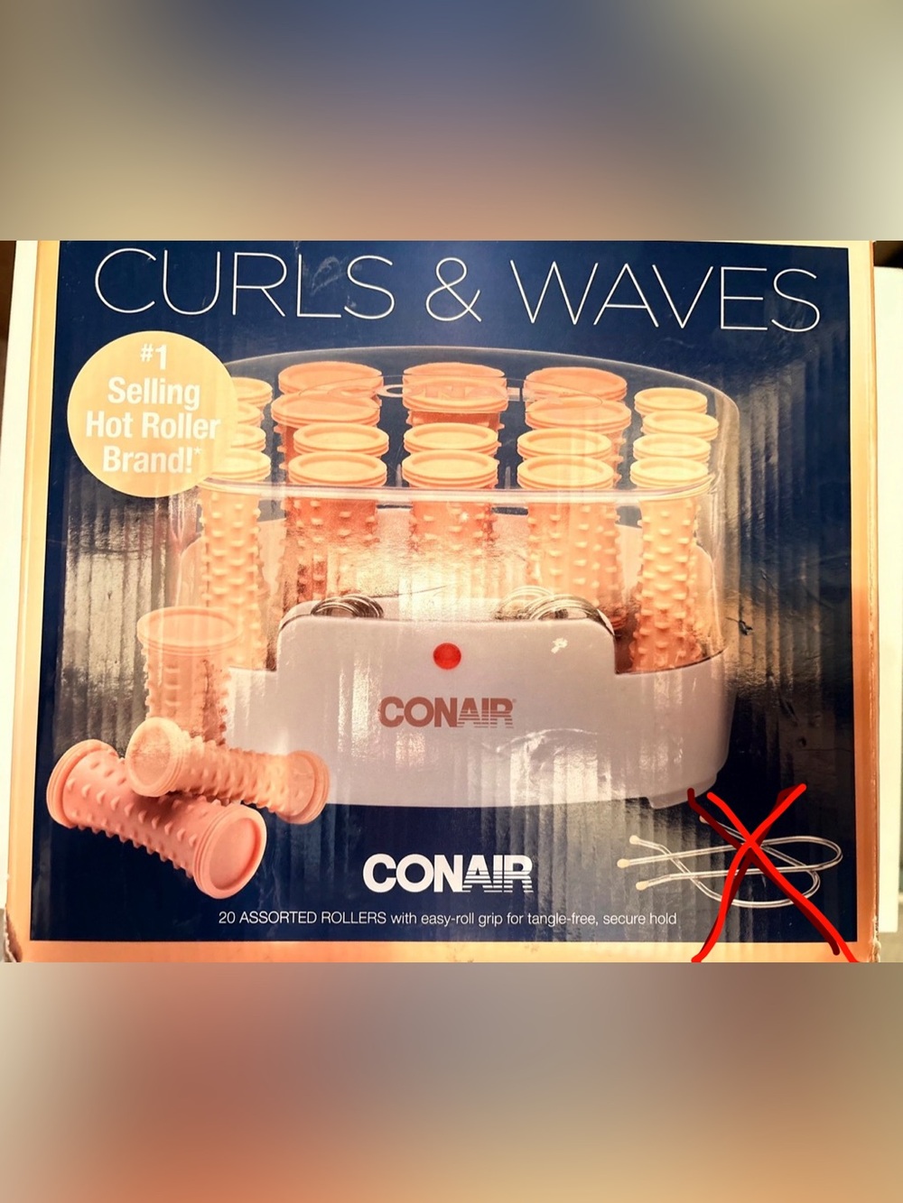 CONAIR Pink Heatless Curls & Waves Hair Rollers